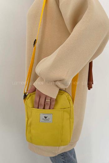 Yellow Without Accessories Rope Hand Bag Bag