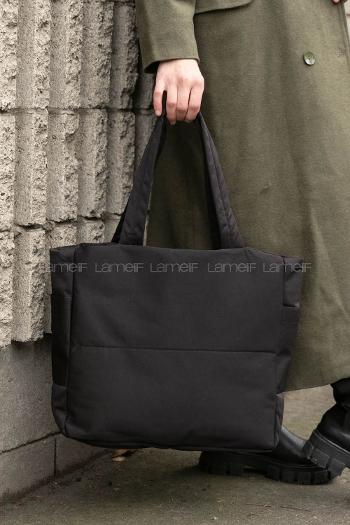 Black Without Accessories Rope Hand Bag Bag