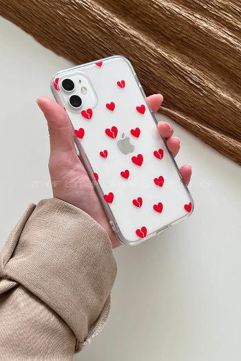 Lamelif ıPhone 11 Baskılı Şeffaf Telefon Kılıfı