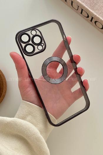 Lamelif iPhone 13 Pro Max Lens Korumalı Telefon Kılıfı Siyah