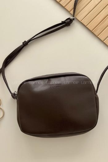Lamelif Mini Urban Çapraz Askılı Çanta Acı Kahve