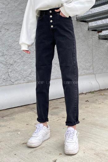 Smoked-1 Cotton High Waist Denim Pants