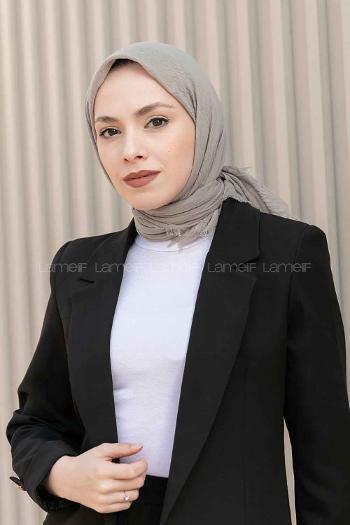 Light Grey Cotton Fabric Straight Scarf