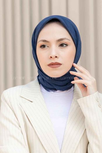 Indigo Khaki Cotton Fabric Straight Scarf