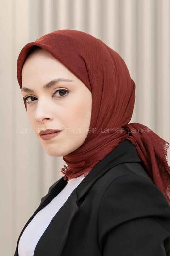 Lamelif Bürümcük Eşarp Koyu Kiremit