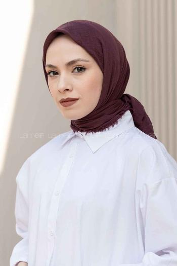 Plum Cotton Fabric Straight Scarf