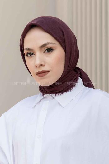Plum Cotton Fabric Straight Scarf