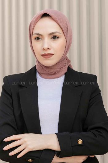 Lamelif Bürümcük Eşarp Pudra