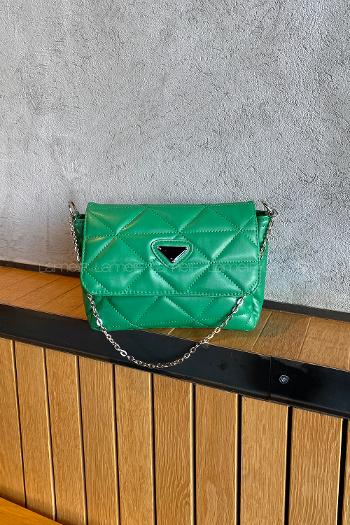 Green With Suspenders Skin Hand Bag Bag