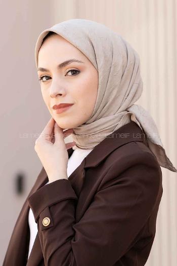 Lamelif Bambu Eşarp Koyu Bej