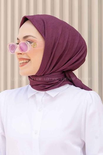 Purble Cotton Fabric Straight Shawl