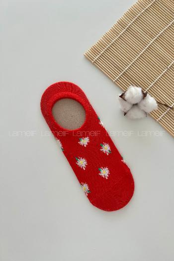 Lamelif Çiçekli Babet Çorap