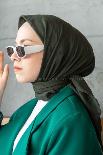 Lamelif Bambu Eşarp Koyu Yeşil