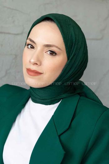 Lamelif Bambu Eşarp Koyu Zümrüt Yeşili