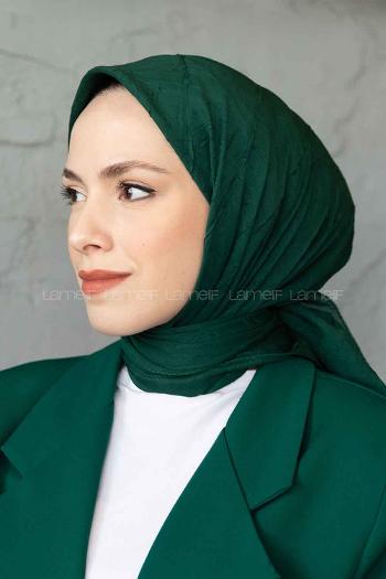 Lamelif Bambu Eşarp Koyu Zümrüt Yeşili