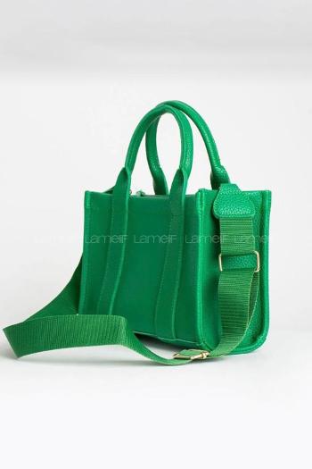 Green With Suspenders Skin Hand Bag Bag