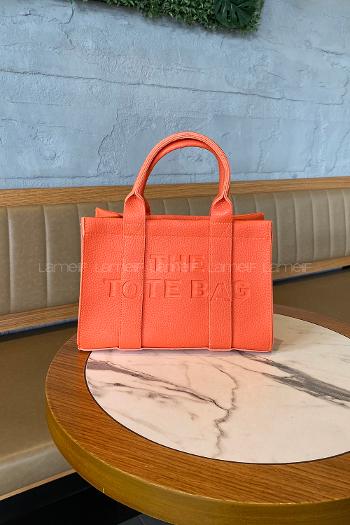 Lamelif Kolon Askılı Tote Bag Kadın El Ve Omuz Çantası Turuncu