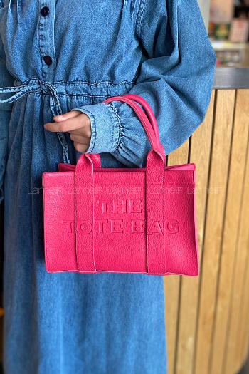 Lamelif Kolon Askılı Tote Bag Kadın El Ve Omuz Çantası Fuşya