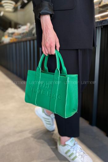 Green With Suspenders Skin Hand Bag Bag