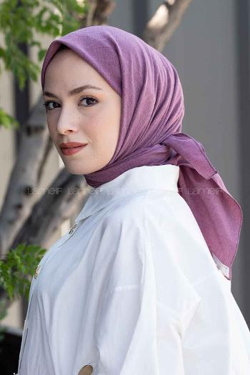 Lamelif Keten Eşarp Menekşe