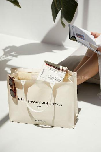 Lamelif Kanvas Plaj Çantası Kadın