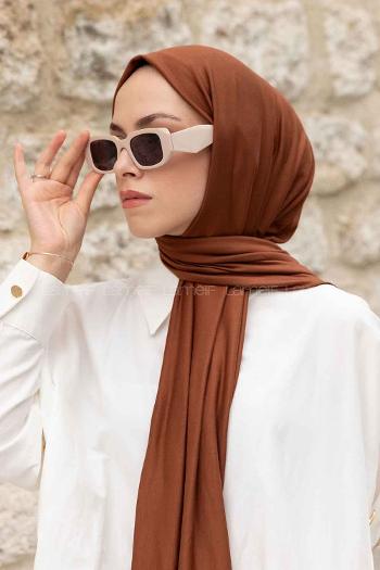 Lamelif Sütlü Kahve Penye Şal