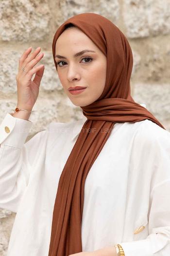 Lamelif Sütlü Kahve Penye Şal