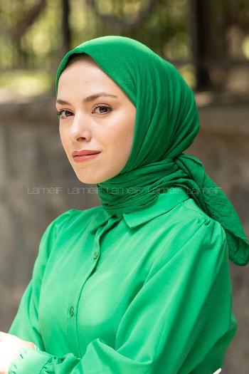 Lamelif Comfort Pamuk Eşarp Yeşil