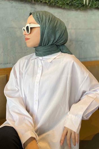 Lamelif Bambu Şal Nefti Yeşili