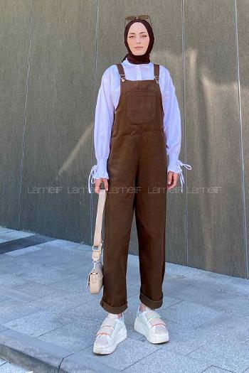 Lamelif Ön Kanguru Cepli Rahat Kesim Tulum Acı Kahve