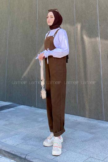 Lamelif Ön Kanguru Cepli Rahat Kesim Tulum Acı Kahve