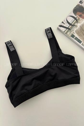 Lamelif Sporcu Ribana Taşlı Büstiyer Sütyen