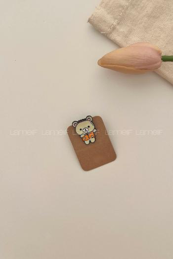 Lamelif Ayıcık Demir Broş