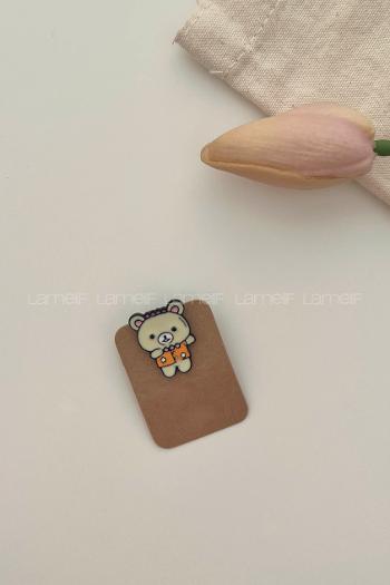 Lamelif Ayıcık Demir Broş