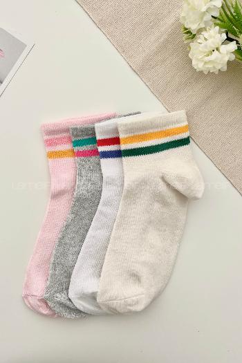 Lamelif 4lü Yarım Konç Çorap