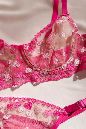 Pink Cotton Fabric Underwire Unsupport 