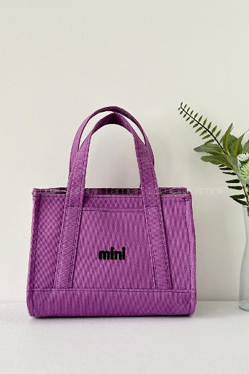 Lamelif Kanvas Mini Kadın Çanta Mor