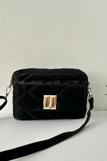 Black Buckle Skin Hand Bag Bag