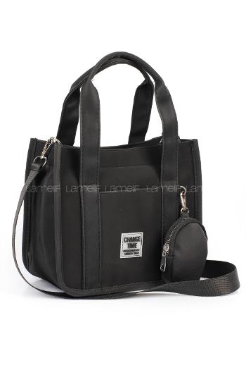 Black Buckle Skin Hand Bag Bag