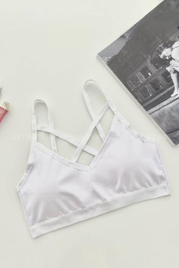 Lamelif Önü Çapraz Askılı Pedli Sporcu Sütyen