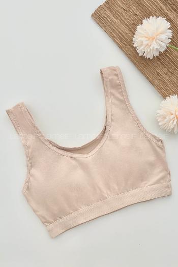 Lamelif Pedli Sporcu Sütyen Penye Ten Rengi