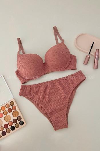 Powder Cotton Fabric Underwire Support Bralet