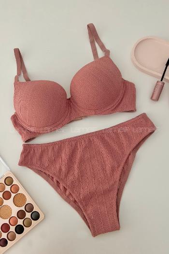 Powder Cotton Fabric Underwire Support Bralet