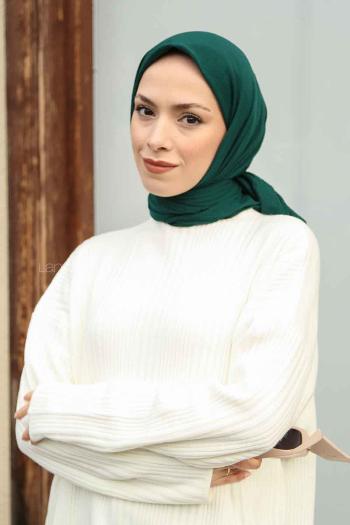 Emerald Green Cotton Fabric Straight Scarf