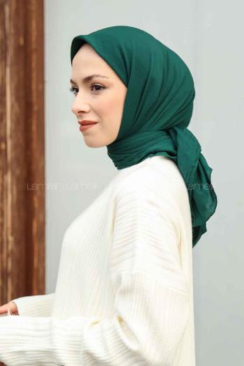 Emerald Green Cotton Fabric Straight Scarf