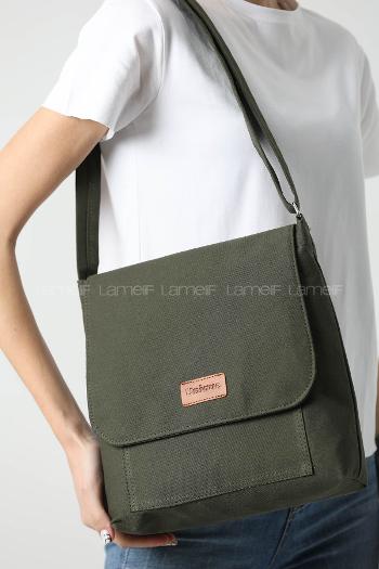 Khaki Without Accessories Rope Hand Bag Bag