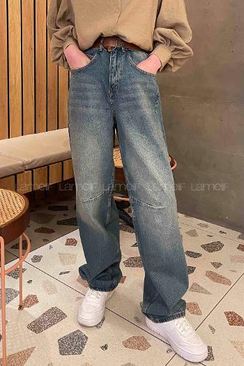 Blue Denim High Waist Denim Pants