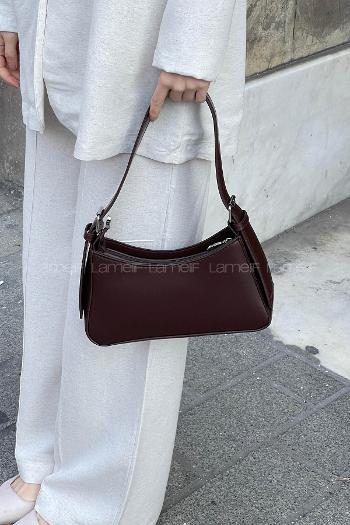 Lamelif Distressed Kol Çantası Kadın Acı Kahve