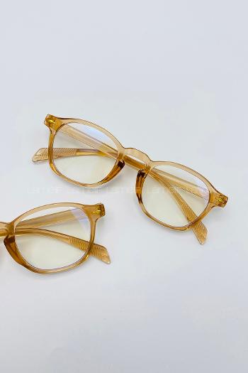 Lamelif Ayto Sütlü Kahve Çerçeve Şeffaf Cam İmaj Gözlük