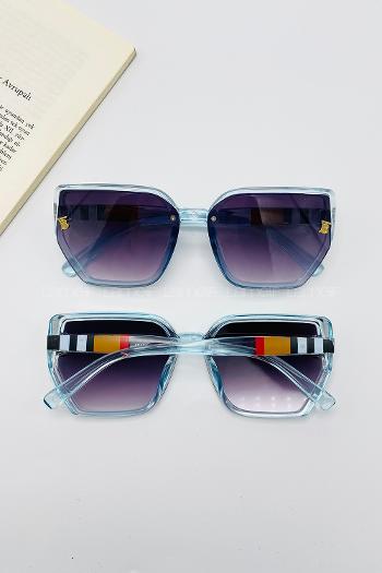 Lamelif Gucc Bebe Mavi Çerçeve Siyah Cam Güneş Gözlüğü